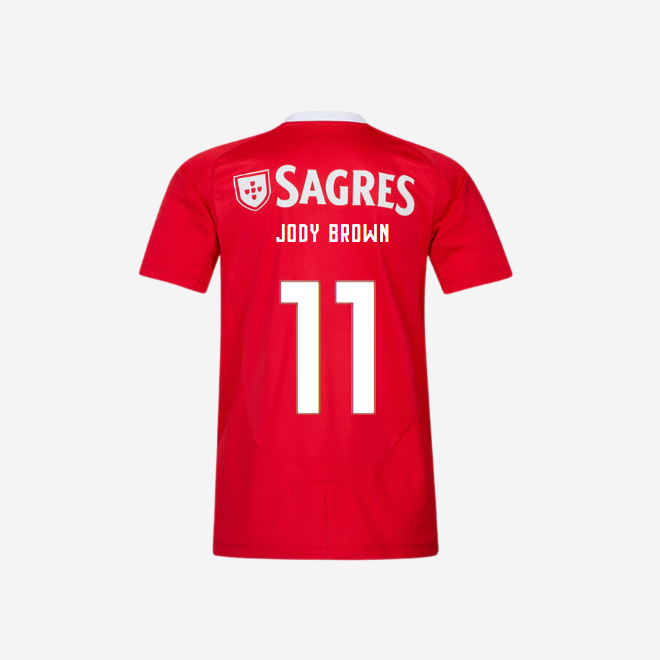 replica sl benfica heimtrikot für jugendliche 2024-2025 – 11 jody brown Kollektion | Offizielle SL Benfica Trikots