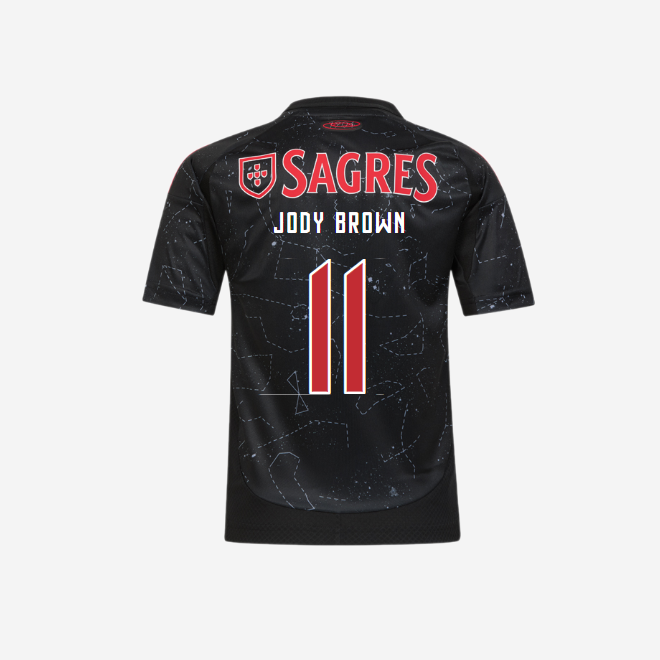 sl benfica youth auswärtstrikot 2024-2025 – 11 jody brown Kollektion | Offizielle SL Benfica Trikots
